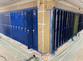 Copley-Fairlawn City Schools, Copley Township, OH - Electrostatic Painting of Lockers