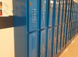 Crums Lane Elementary School, Louisville, KY Electrostatic Painting of Lockers