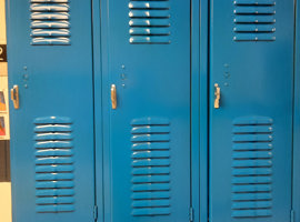 Crums Lane Elementary School, Louisville, KY Electrostatic Painting of Lockers