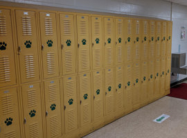 Crums Lane Elementary School, Louisville, KY Electrostatic Painting of Lockers