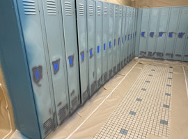 Davis Family YMCA, Youngstown, OH Electrostatic Painting of Lockers