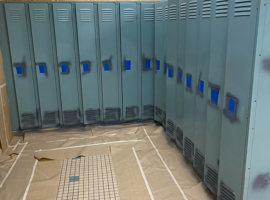 Davis Family YMCA, Youngstown, OH Electrostatic Painting of Lockers