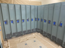 Davis Family YMCA, Youngstown, OH Electrostatic Painting of Lockers