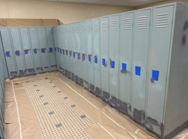 Davis Family YMCA, Youngstown, OH Electrostatic Painting of Lockers