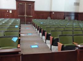 Elk County Courthouse, PA Reupholstery of Auditorium Seating