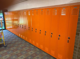 Fennville City Schools, MI - Electrostatic Painting of Lockers