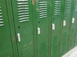 Robert Frost Sixth Grade Academy, Louisville, KY - Electrostatic Painting of Lockers