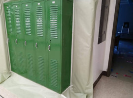 Robert Frost Sixth Grade Academy, Louisville, KY - Electrostatic Painting of Lockers