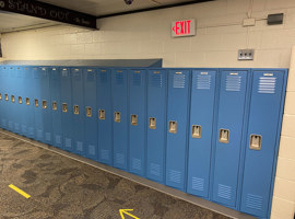 Gladiola Elementary School, Wyoming, MI Electrostatic Painting of Lockers