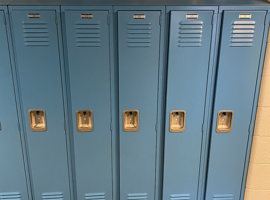 Gladiola Elementary School, Wyoming, MI Electrostatic Painting of Lockers