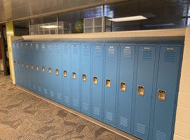 Gladiola Elementary School, Wyoming, MI Electrostatic Painting of Lockers