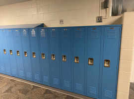 Gladiola Elementary School, Wyoming, MI Electrostatic Painting of Lockers