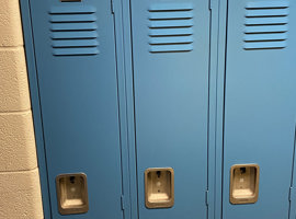 Gladiola Elementary School, Wyoming, MI Electrostatic Painting of Lockers