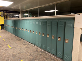 Gladiola Elementary School, Wyoming, MI Electrostatic Painting of Lockers