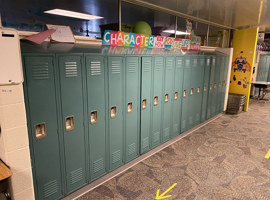 Gladiola Elementary School, Wyoming, MI Electrostatic Painting of Lockers