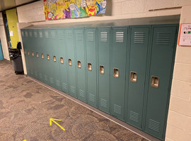 Gladiola Elementary School, Wyoming, MI Electrostatic Painting of Lockers