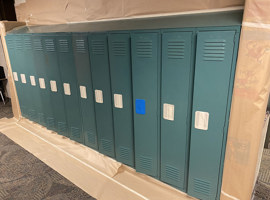 Gladiola Elementary School, Wyoming, MI Electrostatic Painting of Lockers