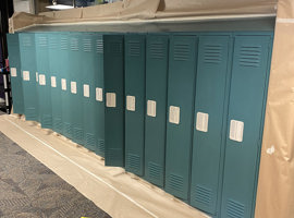 Gladiola Elementary School, Wyoming, MI Electrostatic Painting of Lockers