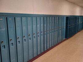Hononegah Community High School, Rockton, IL - Electrostatic Painting of Lockers