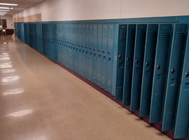 Hononegah Community High School, Rockton, IL - Electrostatic Painting of Lockers