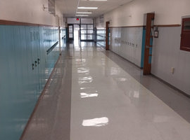 Jefferson Elementary School, Davenport, IA - Electrostatic Painting of Lockers