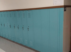 Jefferson Elementary School, Davenport, IA - Electrostatic Painting of Lockers