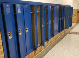 Johnson Traditional Middle School, Louisville, KY - Electrostatic Locker Painting