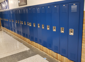 Johnson Traditional Middle School, Louisville, KY - Electrostatic Locker Painting