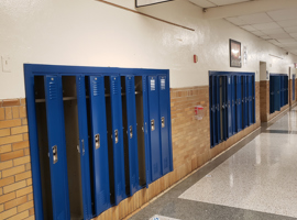 Johnson Traditional Middle School, Louisville, KY - Electrostatic Locker Painting