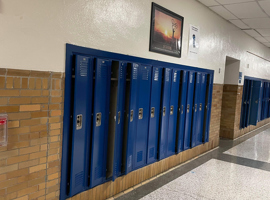 Johnson Traditional Middle School, Louisville, KY - Electrostatic Locker Painting