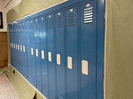 Johnson Traditional Middle School, Louisville, KY - Electrostatic Locker Painting