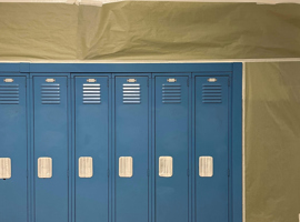 Johnson Traditional Middle School, Louisville, KY - Electrostatic Locker Painting