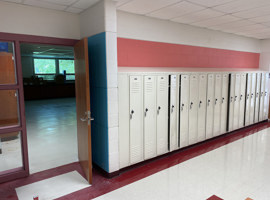 Kirk Middle School, East Cleveland, OH Electrostatic Painting of Lockers