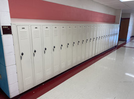 Kirk Middle School, East Cleveland, OH Electrostatic Painting of Lockers