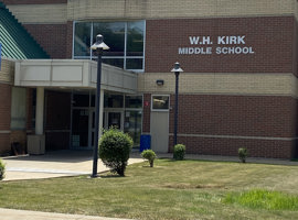 Kirk Middle School, East Cleveland, OH Electrostatic Painting of Lockers