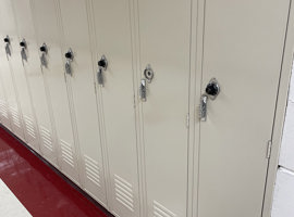 Kirk Middle School, East Cleveland, OH Electrostatic Painting of Lockers