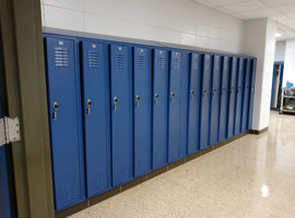 Knight Middle School, Louisville, KY Electrostatic Painting of Lockers (Phase 2)