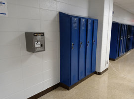 Knight Middle School, Louisville, KY Electrostatic Painting of Lockers (Phase 2)