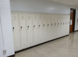 Knight Middle School, Louisville, KY Electrostatic Painting of Lockers (Phase 2)