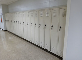 Knight Middle School, Louisville, KY Electrostatic Painting of Lockers (Phase 2)