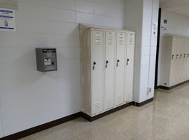 Knight Middle School, Louisville, KY Electrostatic Painting of Lockers (Phase 2)