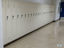 Knight Middle School, Louisville, KY Electrostatic Painting of Lockers (Phase 2)