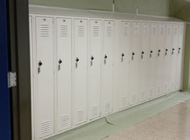 Knight Middle School, Louisville, KY Electrostatic Painting of Lockers (Phase 2)