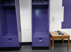 Knox College, T. Fleming Field House, Galesburg, IL - Electrostatic Painting of Lockers