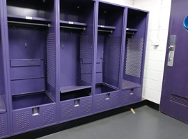 Knox College, T. Fleming Field House, Galesburg, IL - Electrostatic Painting of Lockers