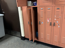 Lakeview Elementary, Schaumburg, IL - Electrostatic Painting of Lockers