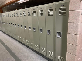 Lenawee Christian School, Adrian, MI Electrostatic Painting of Lockers