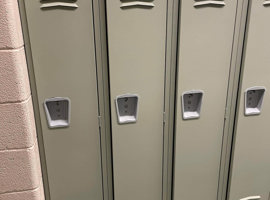 Lenawee Christian School, Adrian, MI Electrostatic Painting of Lockers