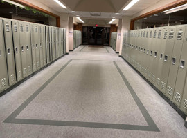 Lenawee Christian School, Adrian, MI Electrostatic Painting of Lockers