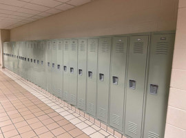 Lenawee Christian School, Adrian, MI Electrostatic Painting of Lockers